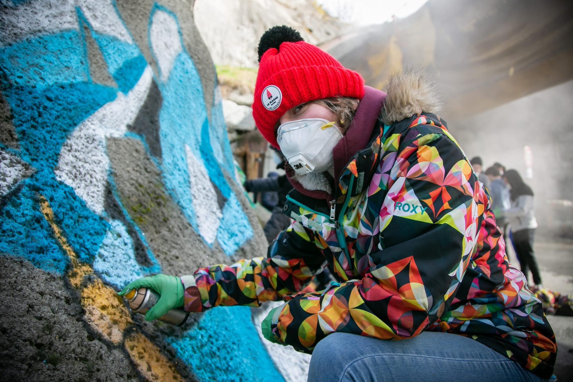 Street art nel cantiere di La Praz