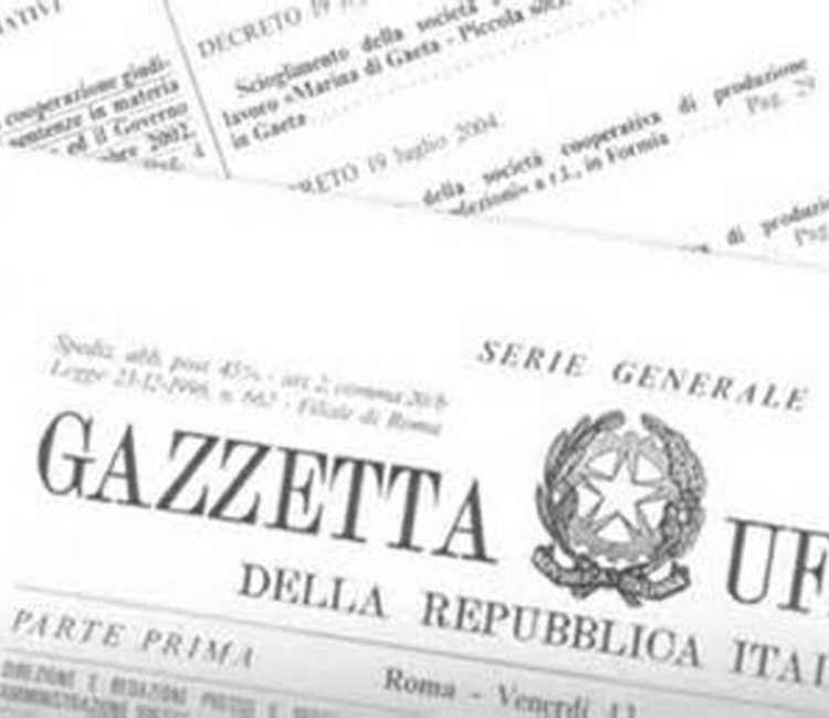 legge gazzetta ufficiale - ratification