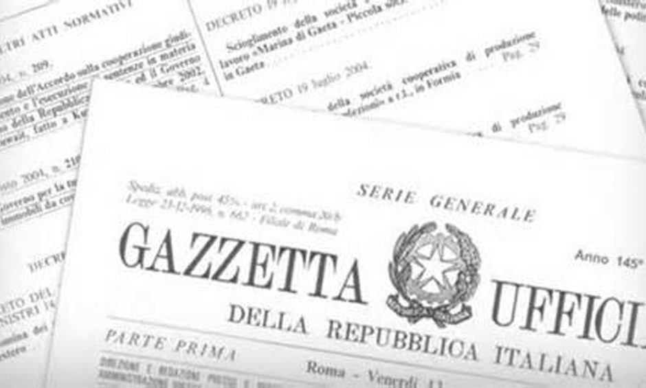 legge gazzetta ufficiale - ratification