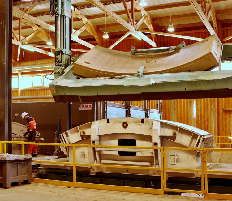 Usine de production les voussoirs